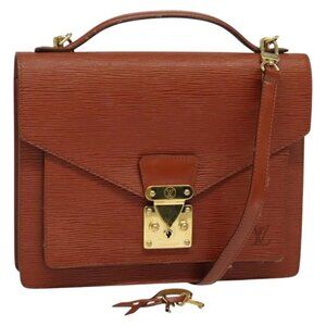 LOUIS VUITTON Epi Monceau 28 Hand Bag Brown M52123 LV Auth ep10531
